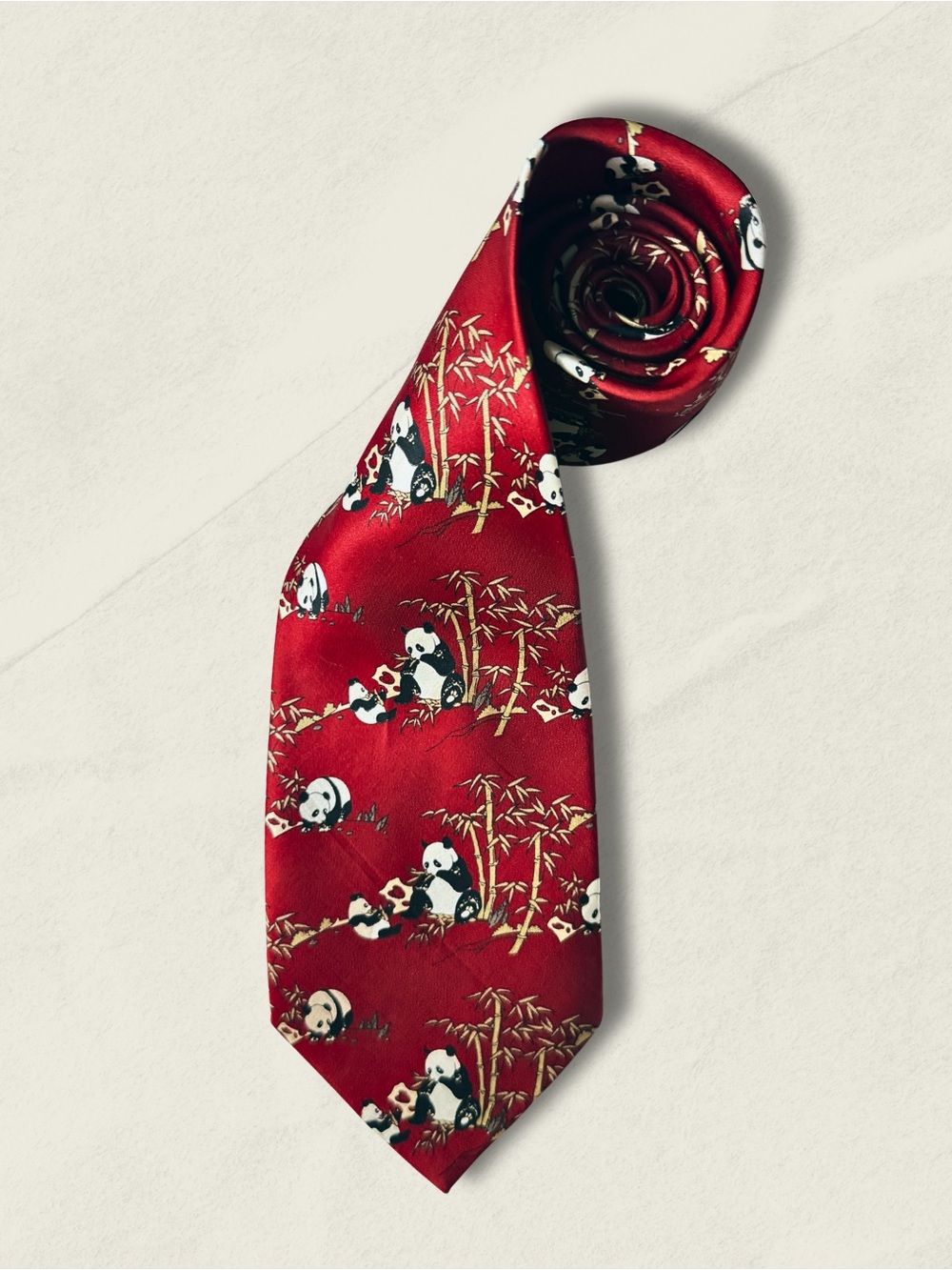 Vintage 90s Giorgio Armani Cravatte Panda tie.